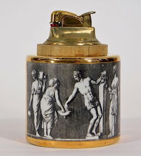 Piero Fornasetti Neoclassical Porcelain Lighter