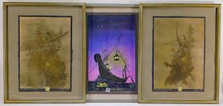3PC Claude Clevey Modern Abstract Lithograph Group