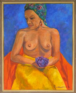 D. McLaughlin Cox Painting of Hatian Nude Female