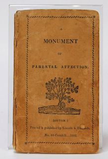 1822 Monument of Parental Affection Chap Book