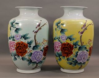 PR Chinese Famille Rose Porcelain Flower Vases