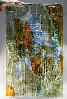 Arik Laminated Glass Abstract Wall Panel Sculpture
