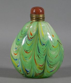 LG European Chinese Style Art Glass Snuff Bottle