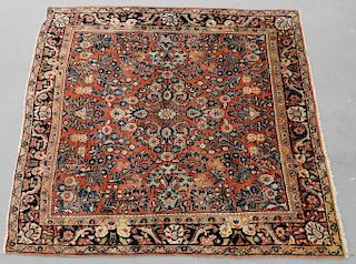 C.1920 Persian Sarouk Oriental Square Carpet Rug
