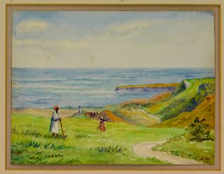 Donald Hatfield Impressionist Coastal WC Painting