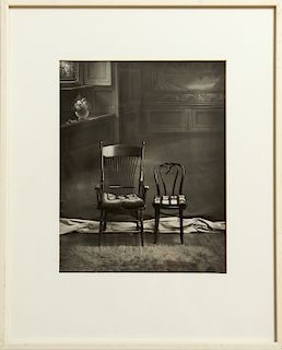 Evelyn Hofer "2 Chairs" B/W Photograph 1975