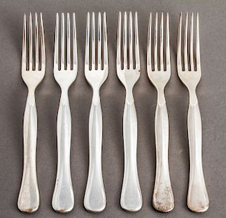 Rare Bulgari Eccentrica Silver Lunch Forks Set 6