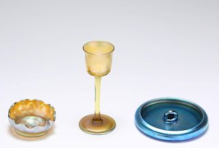 Steuben Aurene & Other Art Glass Pieces, 3