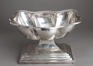 Continental Silver Lobed Footed Tazza Centerpiece