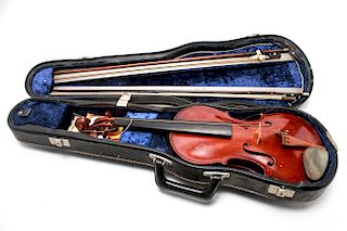 Cesar Siraghi Italian Violin w 2 Bows Milano 1911