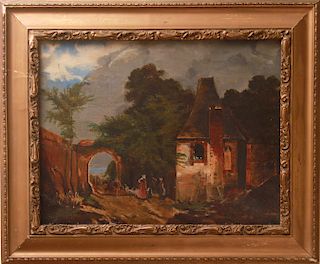 Continental Rural Landscape 19th C. Oil on Canvas
