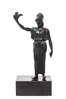 Classical Bronze Figure of Athena, Goddess of War