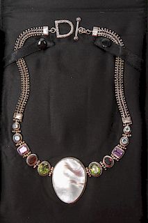 Sterling Silver & Semi-Precious Stones Necklace