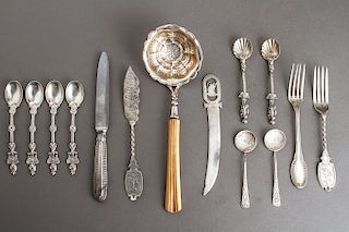 Continental Silver Assorted Utensils, 14 Pcs.