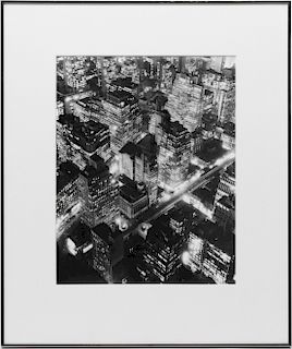 Aerial View City of New York Museum B/W Photograph