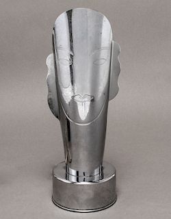Art Deco Helen Dryden Revere Masque Lamp Chrome