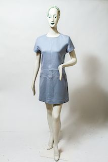 Courreges Ladies' Couture Sky Blue Dress c. 1980