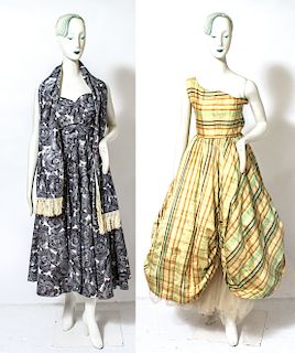 Ladies' Vintage Fashion c. 1950 Two Dresses