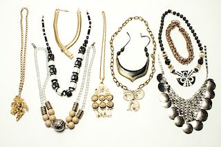 Ladies' Vintage Costume Jewelry Necklaces 10 Pcs.
