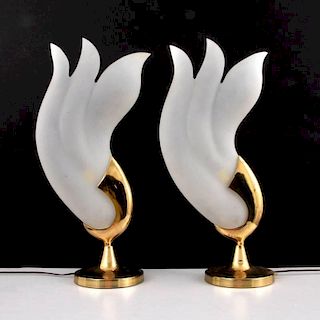 Pair of Lamps, Manner of Rougier