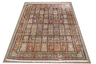 Bakhtiari Persian Silk Garden Carpet 8' 10" x 12'