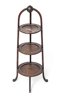 Victorian Three Tier Stand Mahogany Stained Wood