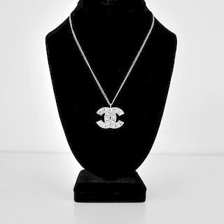 Chanel Logo Necklace with Pendant