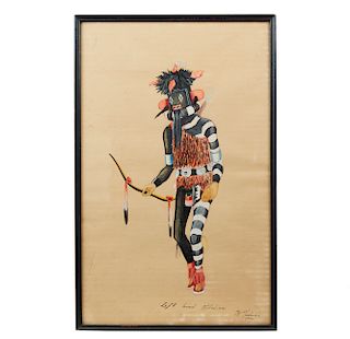 Kyrate Tuvahoema (1914-1942) Hopi Painting 