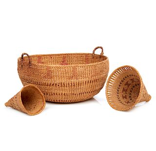 Three Washoe Baskets
