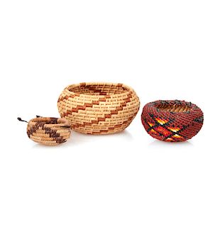 Three Indian Baskets
