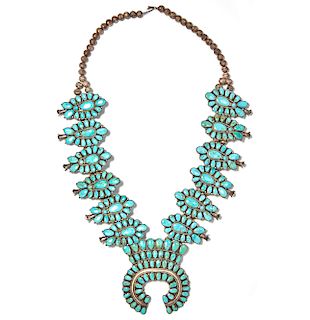 Larry Moses Begay Squash Blossom Necklace