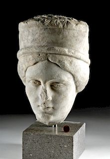 Published Roman Marble Head of a Woman, ex-Christie's