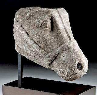 Large Roman Marble Horse Head