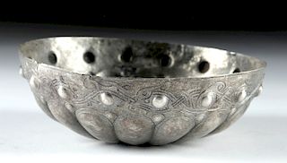 Rare Viking Silver Ritual Bowl w/ Bird Motif, 106 g