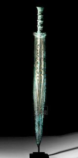 Chinese Zhou Dynasty Tinned Bronze / Tin Short Sword