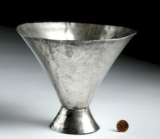 Large Sican Silver Conical Beaker, 230.5 g