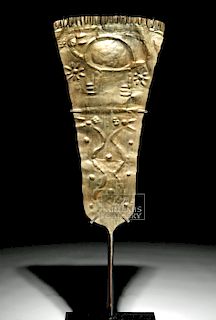 Nazca Gold Bird Plume Headdress Pin