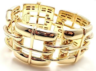 Tiffany & Co 18k Yellow Gold Wide Link Bracelet 2001