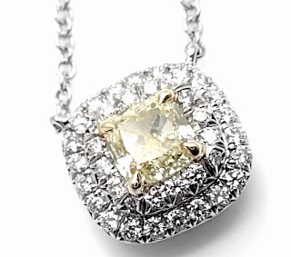 Tiffany & Co Soleste Plat & Gold Diamond Pendant