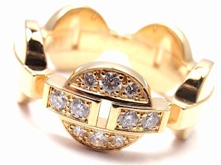 CARTIER Himalia 18k Yellow Gold Diamond Band Ring Size