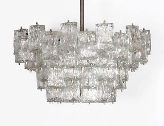 Monumental Barovier & Toso Chandelier, Signed