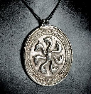 Translated Byzantine Silver Hydra Amulet - 36.9 g