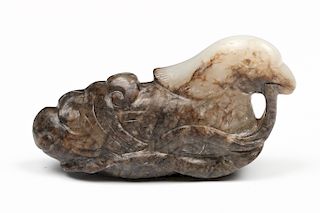 CHINESE JADE DUCK CARVING, MING DYNASTY