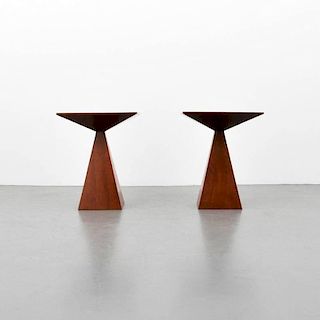 Pyramid End Tables Attributed to Probber, Pair