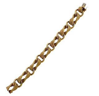 18K Gold Twisted Link Bracelet