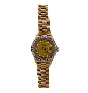 Rolex President  18k Gold Diamond Watch 6917