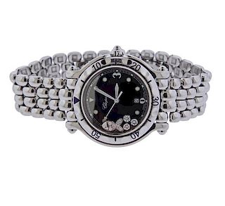 Chopard Happy Sport Stainless Diamond  Watch