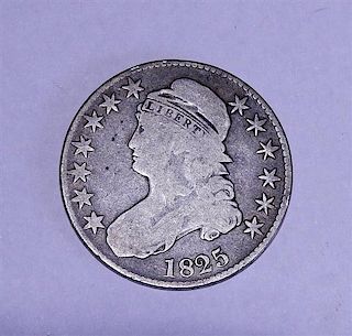 1825 Capped Bust Liberty Half Dollar 50 Cents Silver US Coin 
