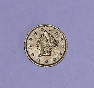 1852 Liberty California Half Dollar Gold US Coin 