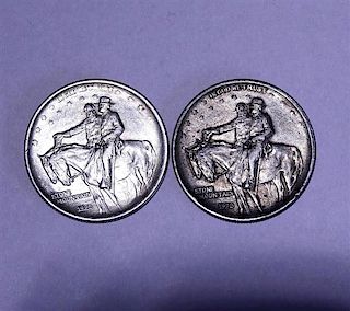 1925 Stone Mountain Half Dollar Silver US Coin Lot of 2